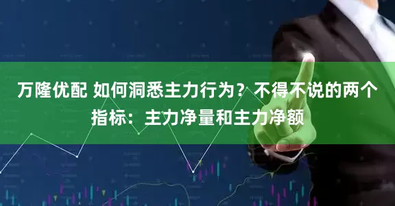 万隆优配 如何洞悉主力行为？不得不说的两个指标：主力净量和主力净额