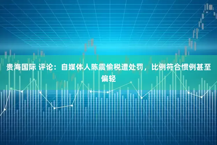 贵海国际 评论：自媒体人陈震偷税遭处罚，比例符合惯例甚至偏轻